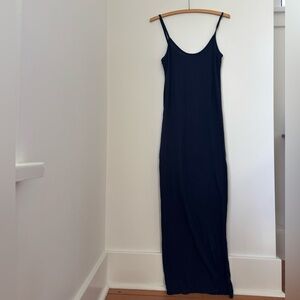 Donni supima cotton maxi length slip dress in navy